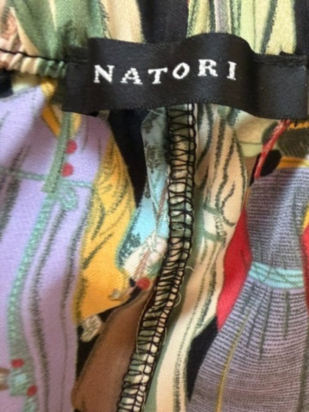 Natori Dynasty Lounge Pajamas 2 Piece Asian Print 2XL Art To Wear Retail $160 - Picture 8 of 14